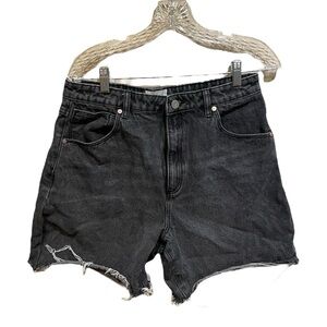 Abrand Jeans High Rise Black Gray Jean Denim Shorts